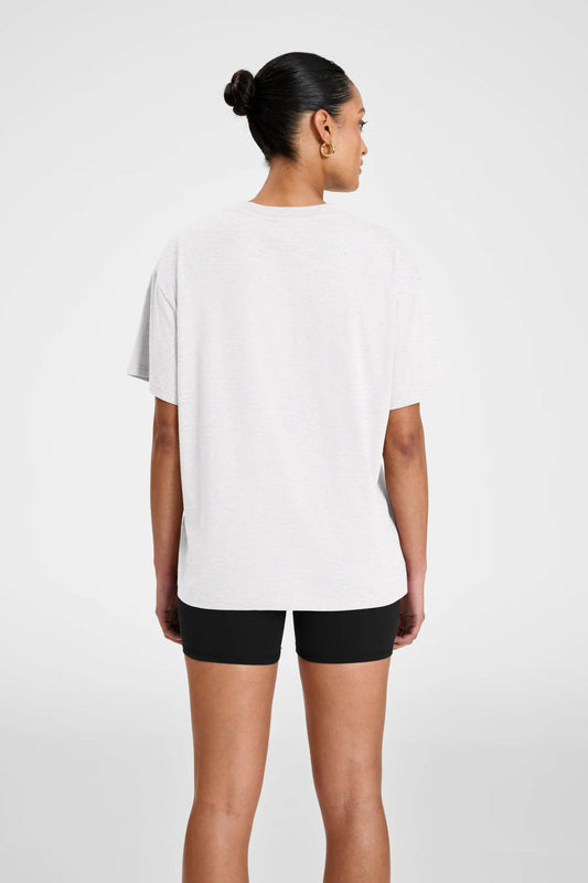 ALLFENIX Waves Logo Tee: White Marle
