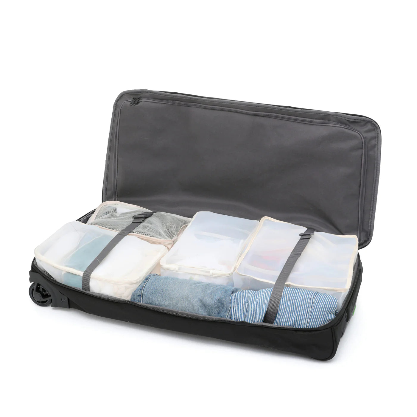 Tosca Large 85cm Split Compartment Wheel Bag - Black