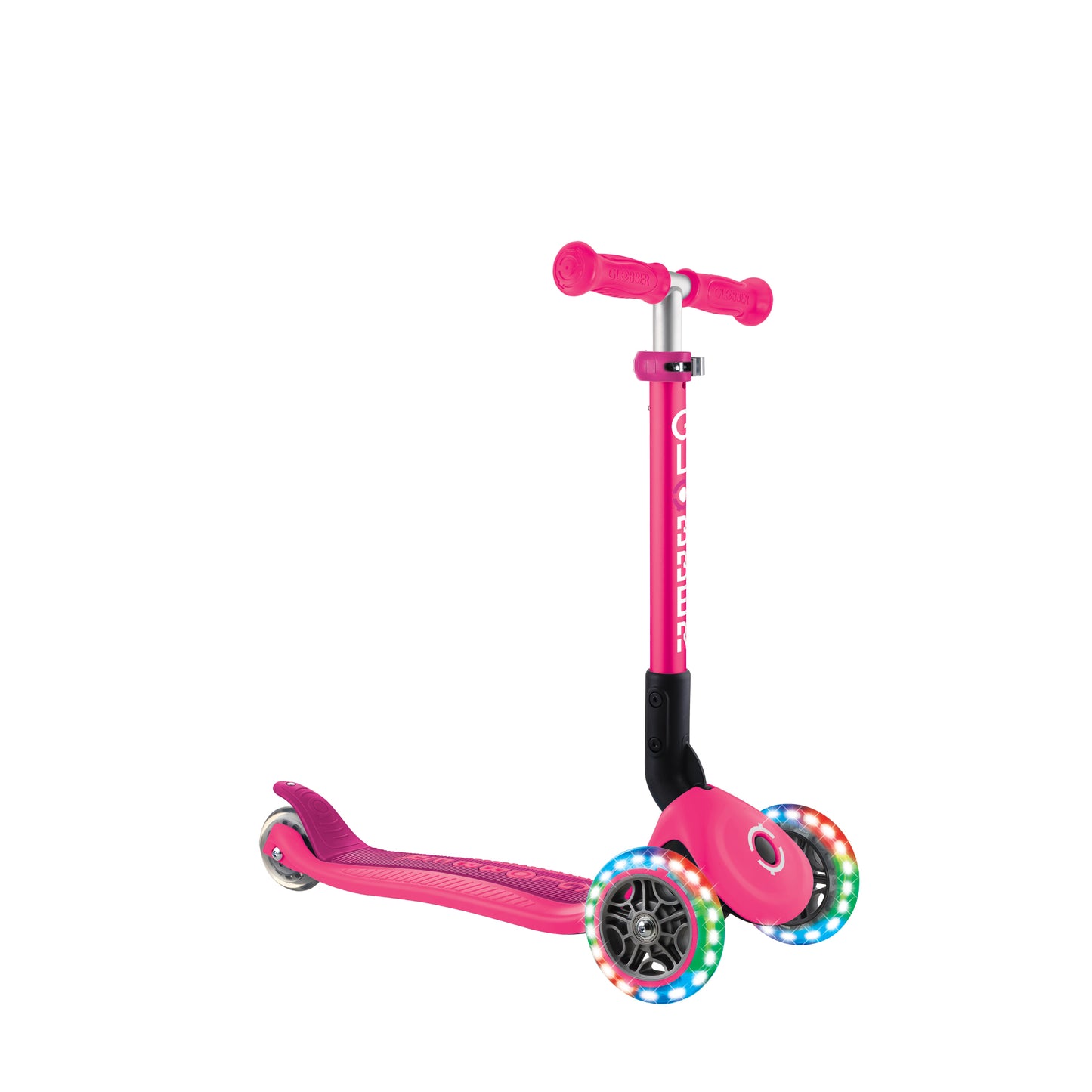 Globber Junior Foldable Lights - Fuchsia (2+yrs)