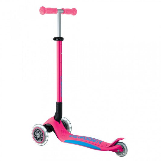 Globber Primo Foldable Plus Lights - Fuchsia Pink