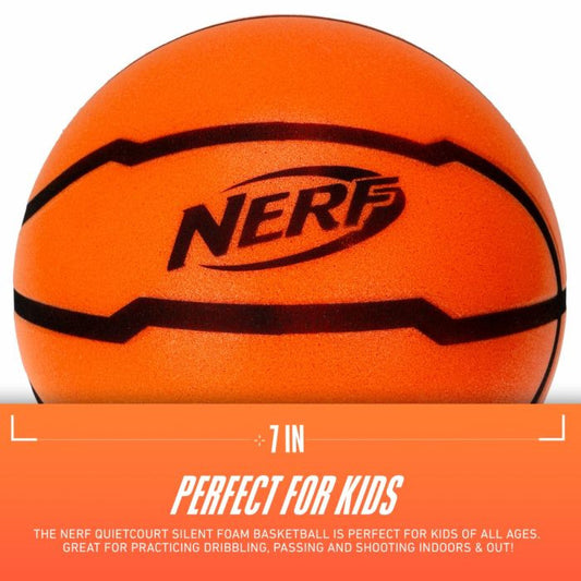 NERF Quietcourt Foam Basketball 7in