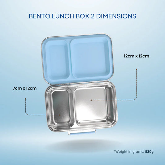 Bento Lunch Box 2 Leak Proof - Emerald Green