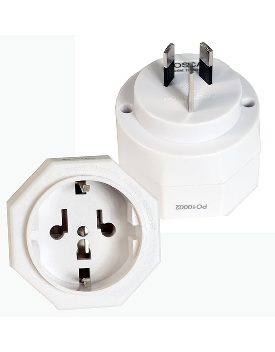 Tosca Travel Adapter for visitors travelling from Europe & Bali to Australia