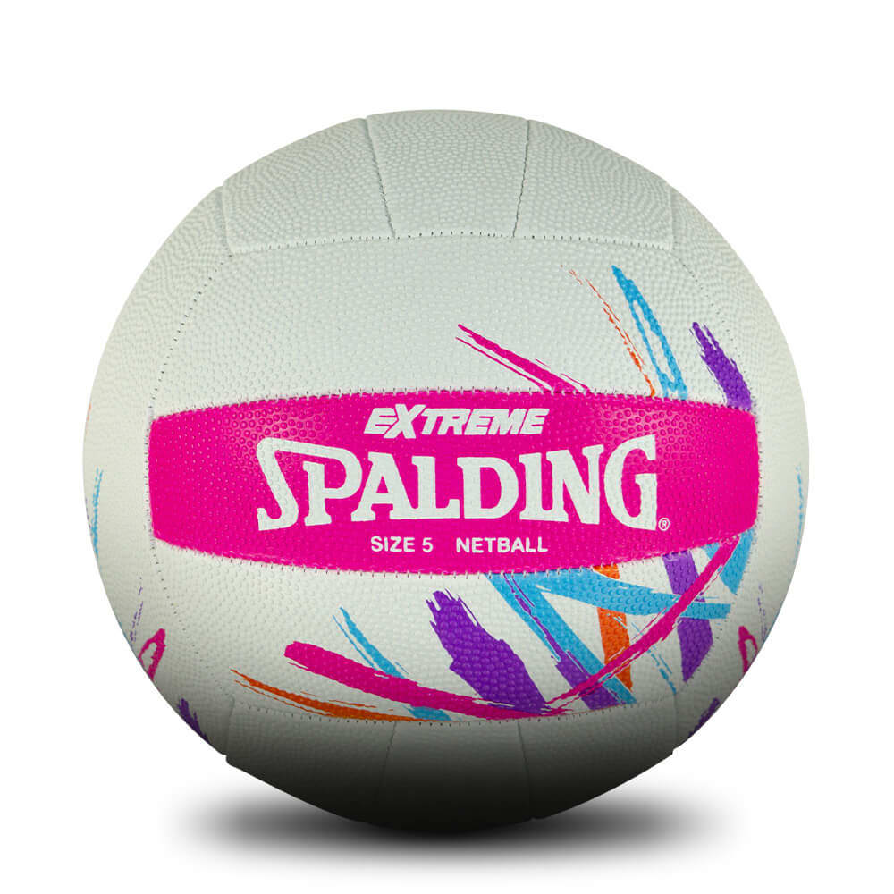 Spalding Extreme Training Netball - White & Multi (Size 5)