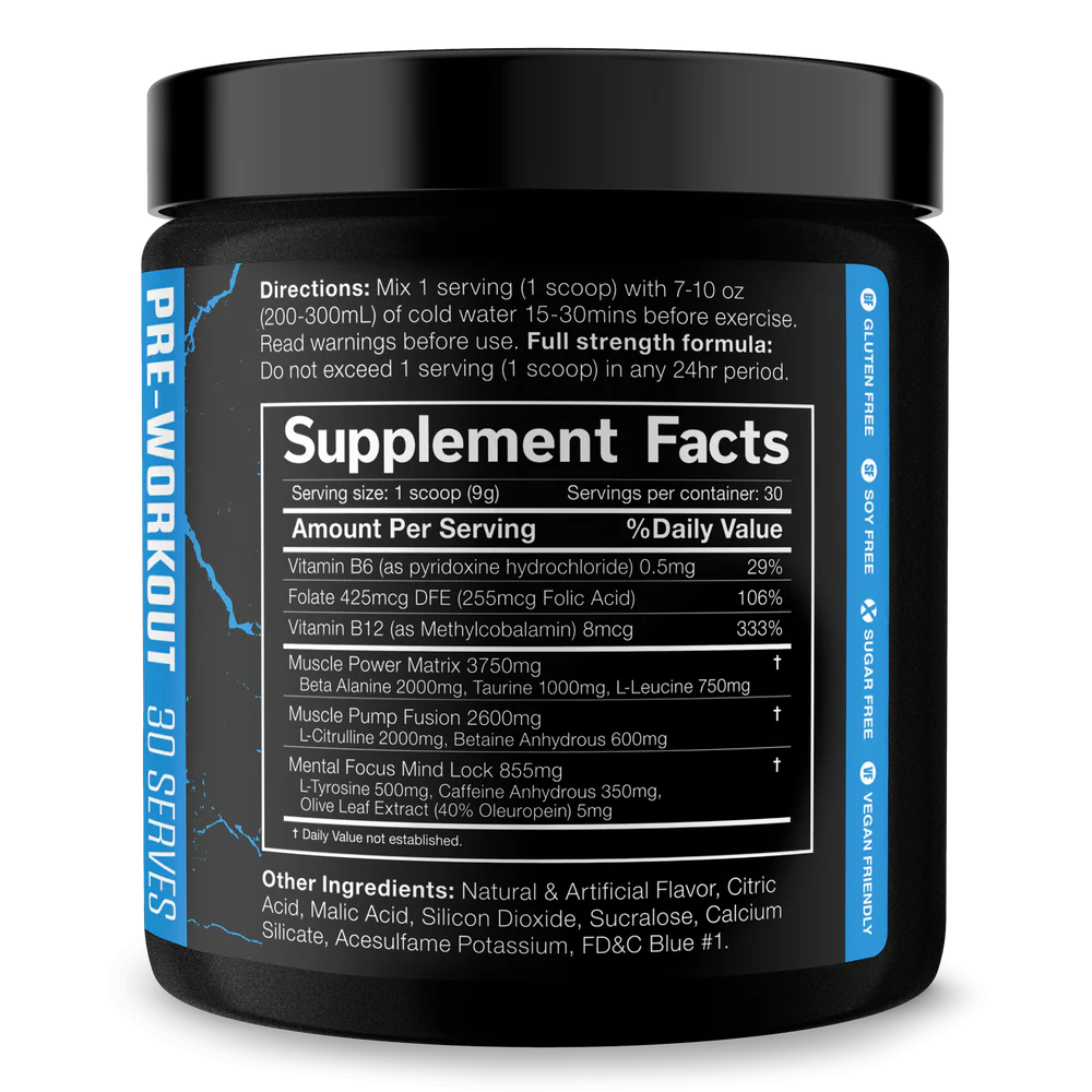 JNX The Shadow! Pre Workout - Blue Raspberry
