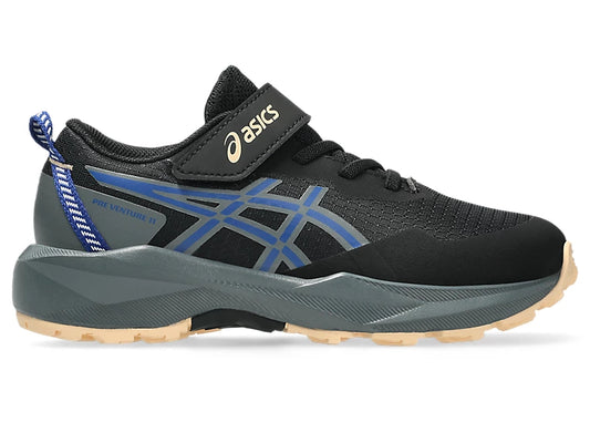Asics Pre Venture 11 PS Kids Running (Velcro) - Black/Asics Blue