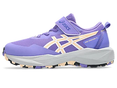 Asics Pre Venture 11 PS Kids Running (Velcro) - Amethyst/Apricot Crush
