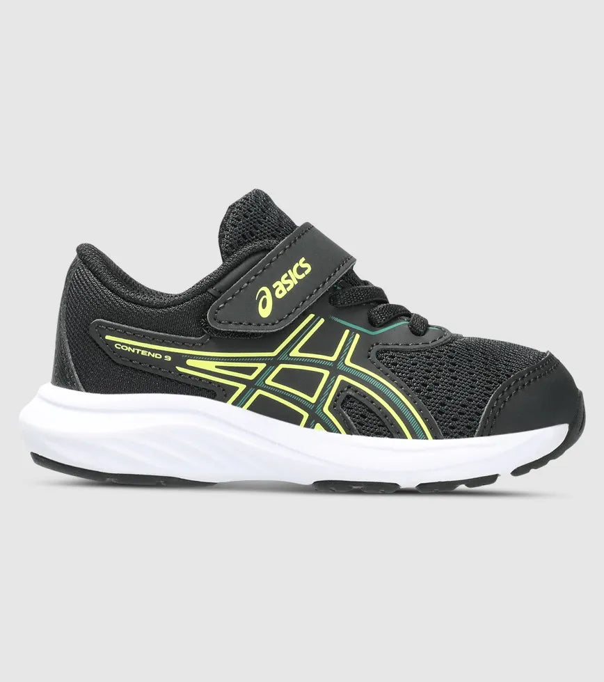 Asics Gel Contend 9 Kids TS School Yard - Black/Jasper Green