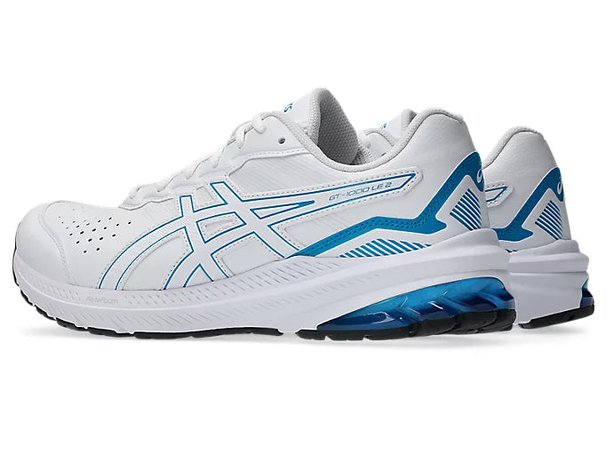 Asics GT-1000 Leather 2 Mens (4E Extra Wide) - White/Aegean Blue