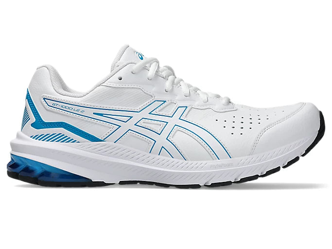 Asics GT-1000 Leather 2 Mens (4E Extra Wide) - White/Aegean Blue