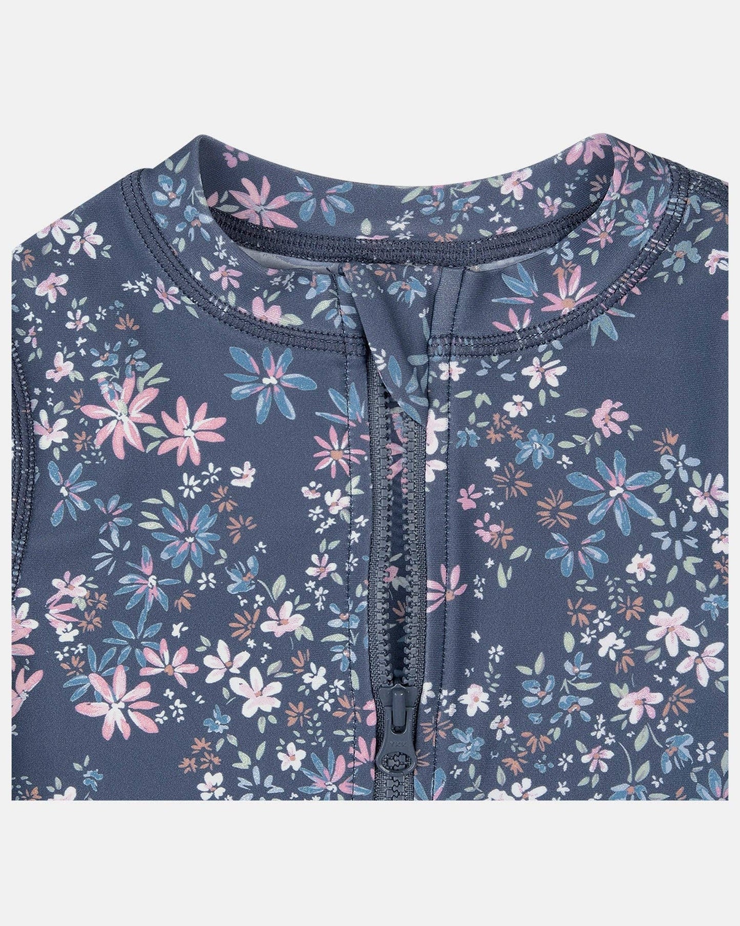 Swim Kids Rashie L/S Full Zip Classic - Scarlet