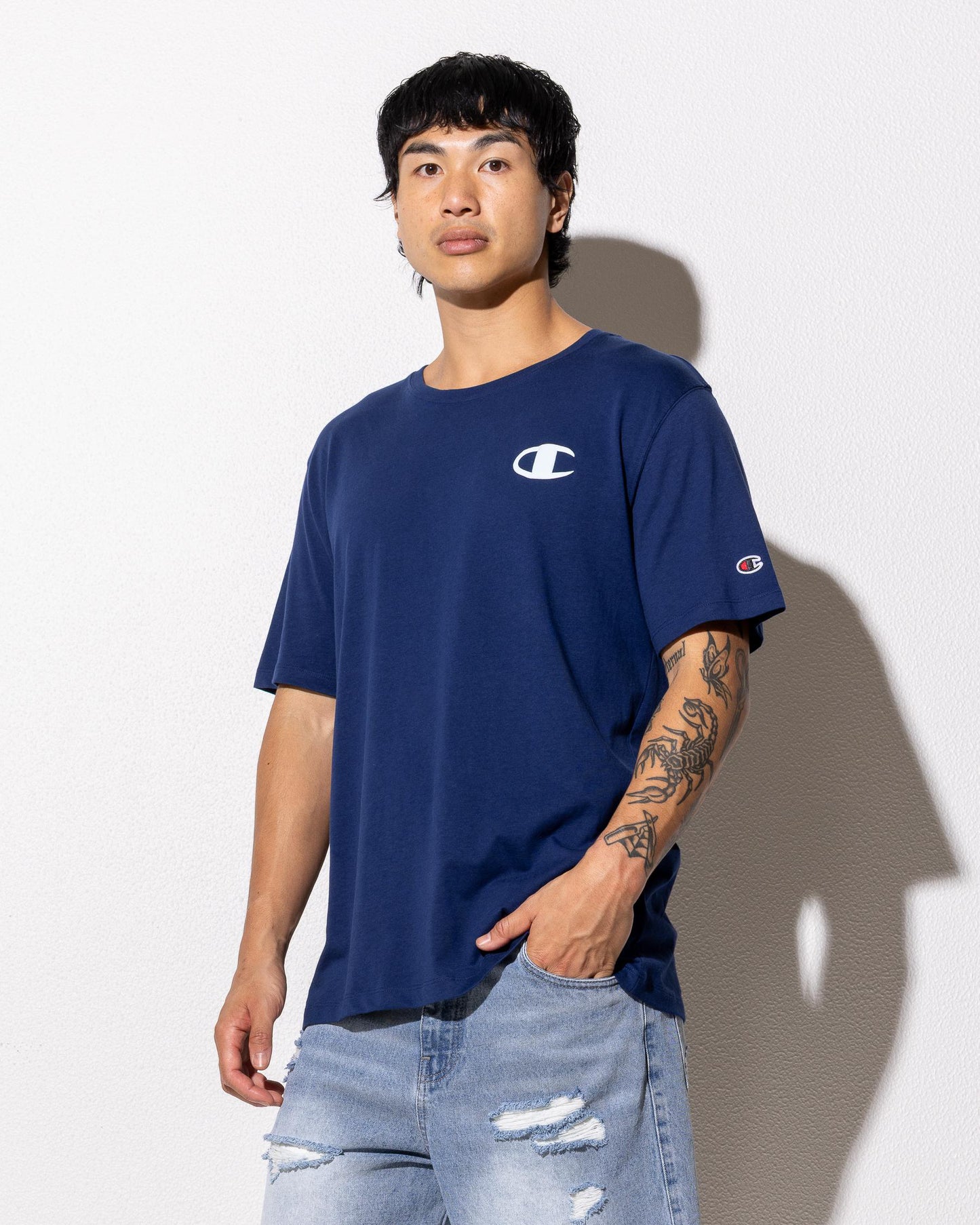 Champion Puff C-Logo Tee - Navy