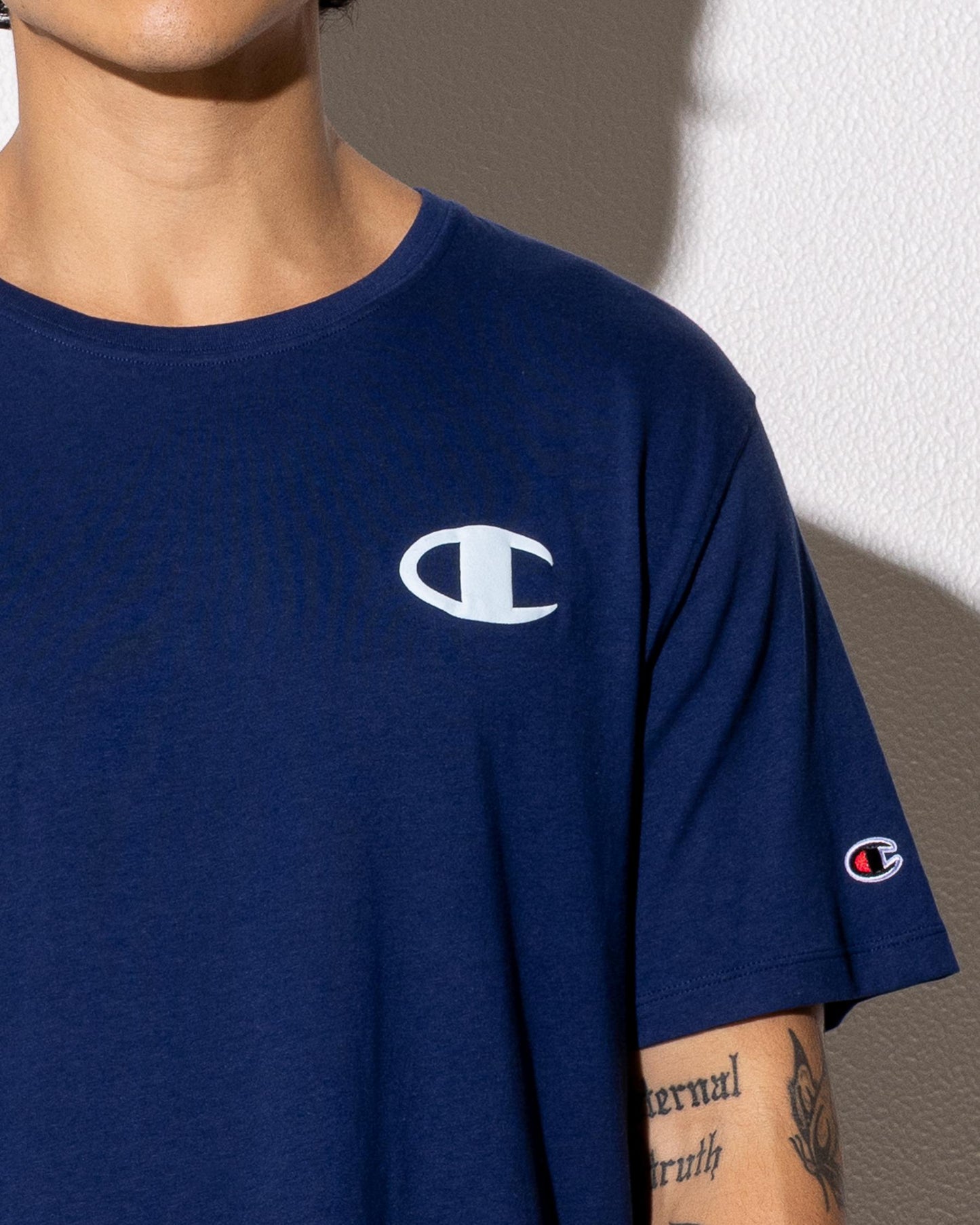 Champion Puff C-Logo Tee - Navy