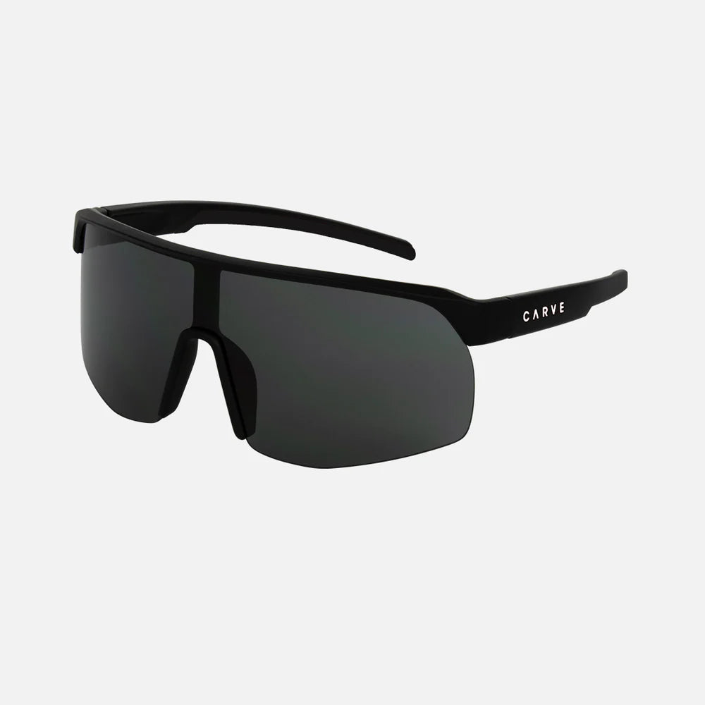 Velocity - Frame: Matte Black with Red Inner Temple Lens: Grey