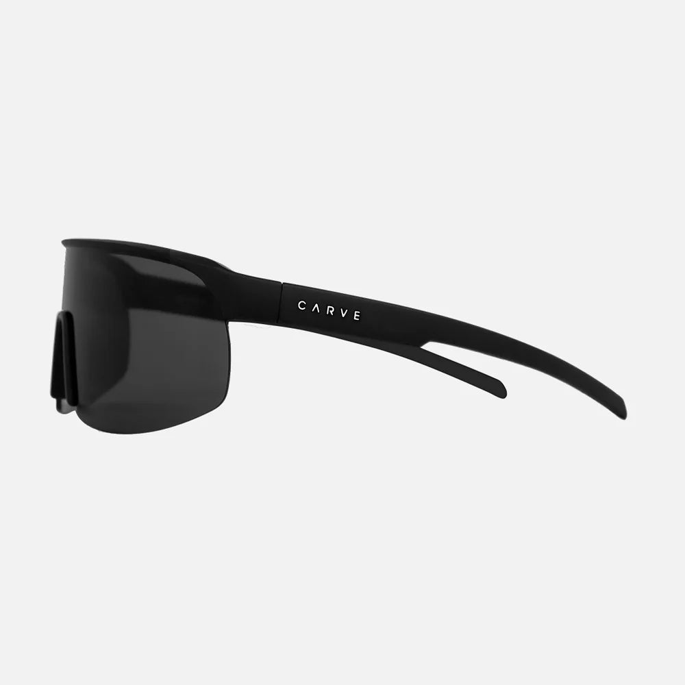 Velocity - Frame: Matte Black with Red Inner Temple Lens: Grey
