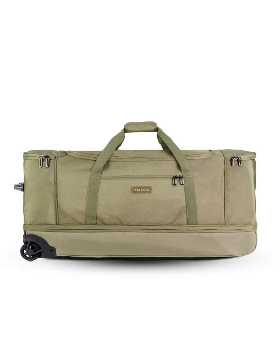 Tosca Large 85cm Split Compartment Wheel Bag - Khaki