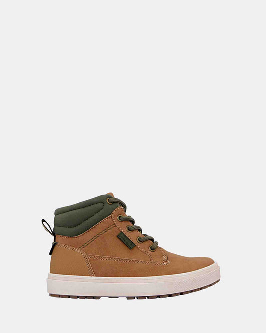 Grosby Phoenix Ankle Boot - Tan/Green