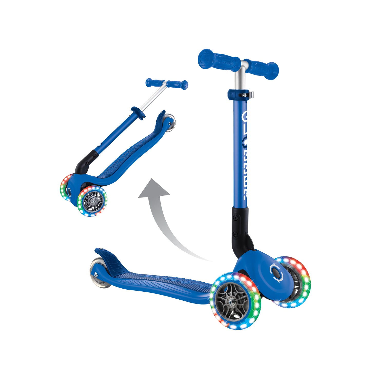 Globber Junior Foldable Lights - Navy Blue (2+yrs)