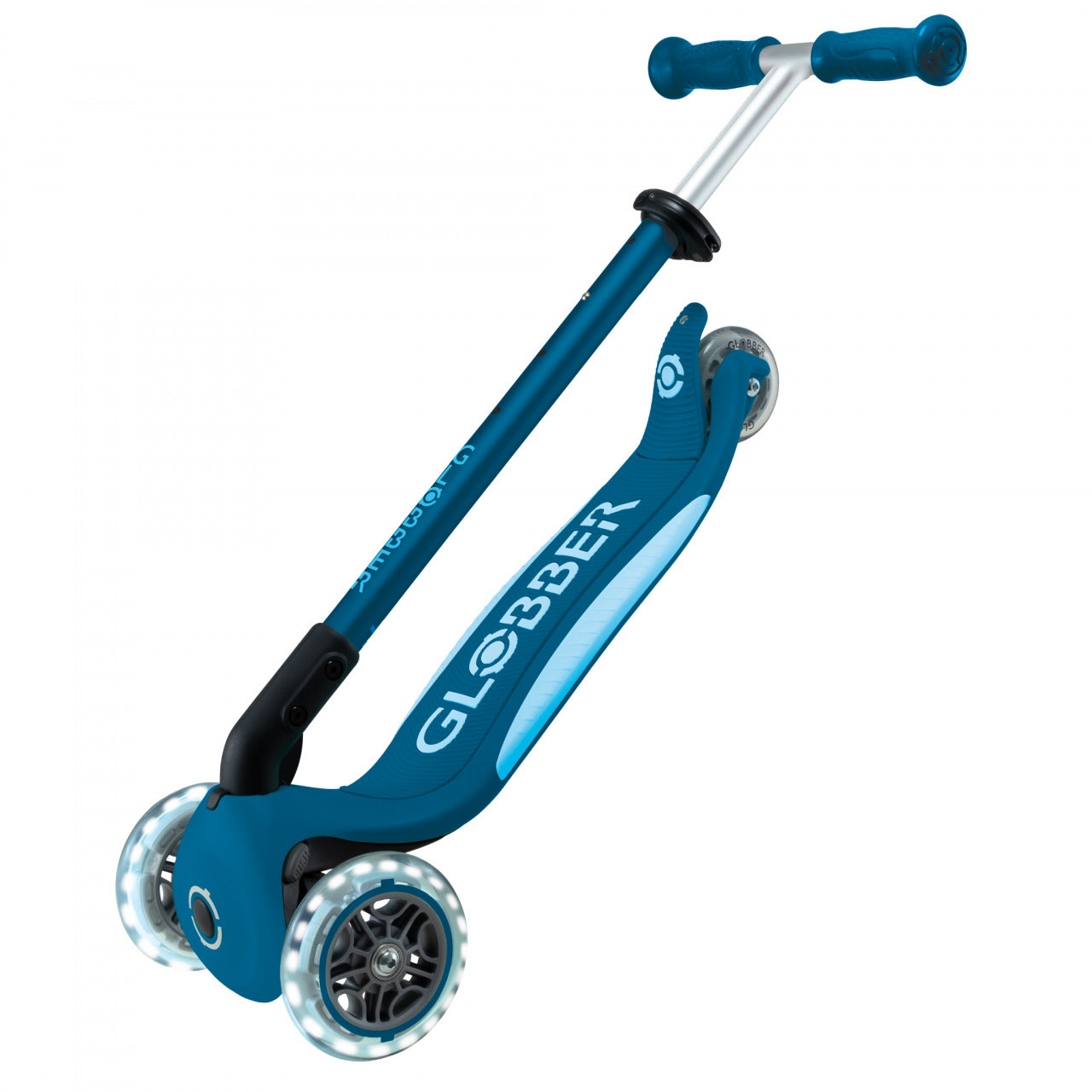 Globber Primo Foldable Plus Lights - Deep Blue