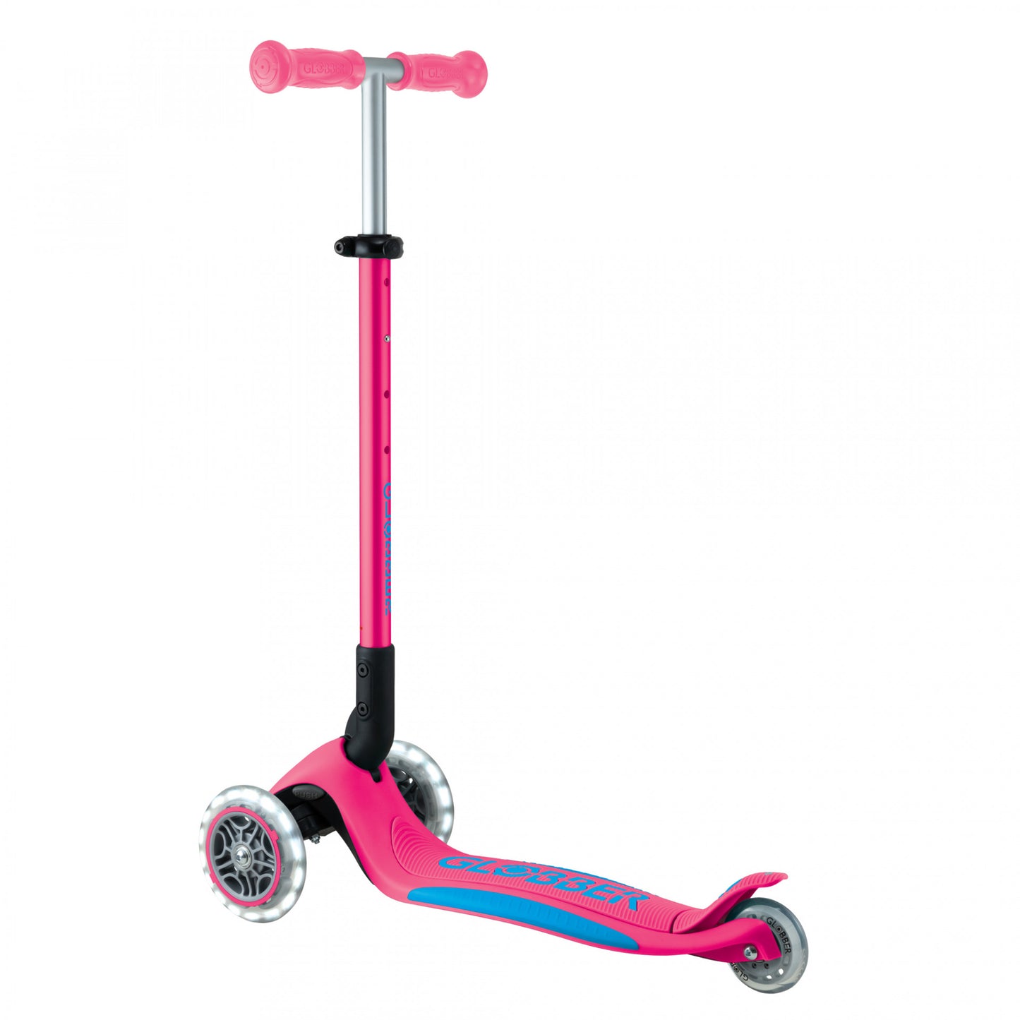 Globber Primo Foldable Plus Lights - Fuchsia Pink