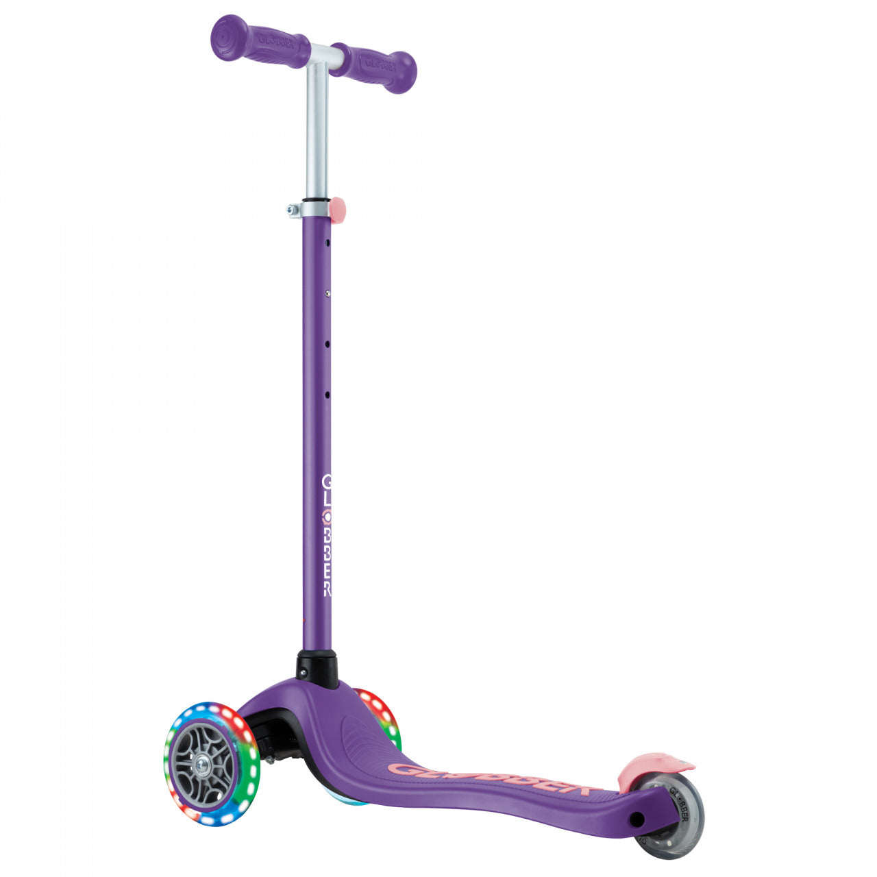 Globber Primo Plus Lights - Dark Purple/Pastel Pink
