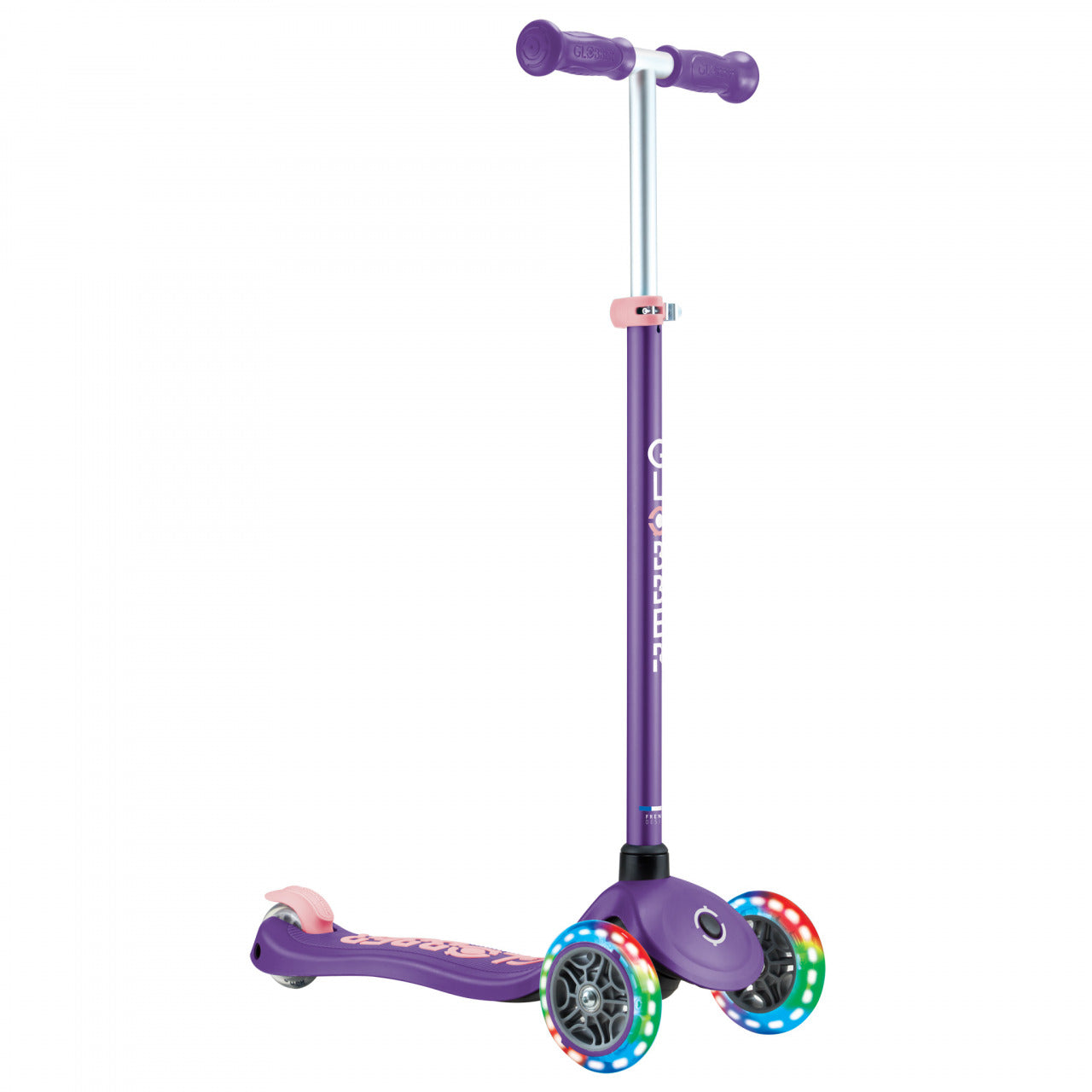 Globber Primo Plus Lights - Dark Purple/Pastel Pink