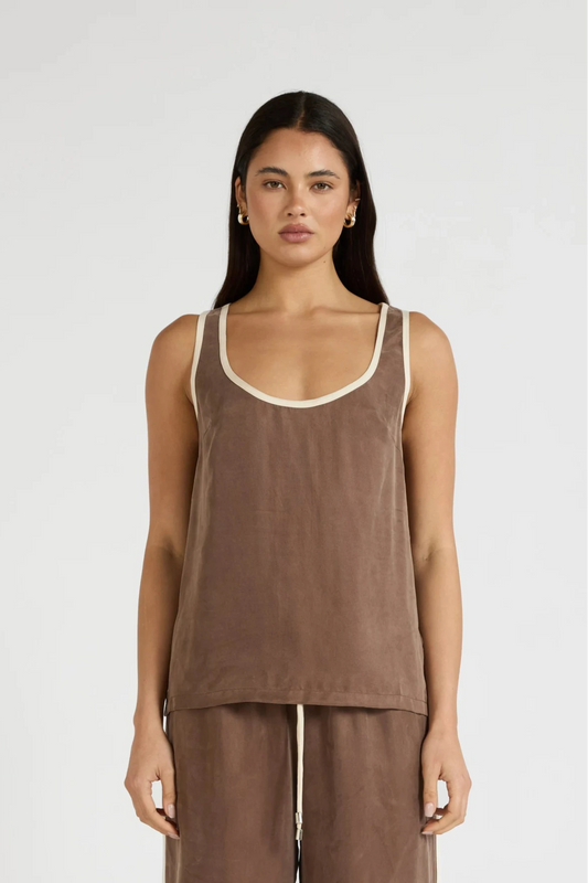 Cupro Contrast Tank