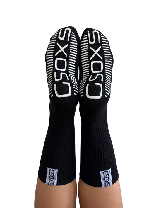 GSOXS Black Athletic Grip Sock - Large
