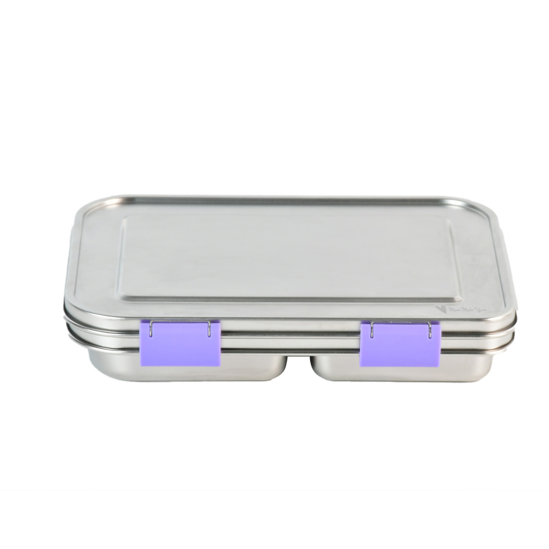 Mighty Stainless Steel 3-Compartment Lunchbox - Lilac