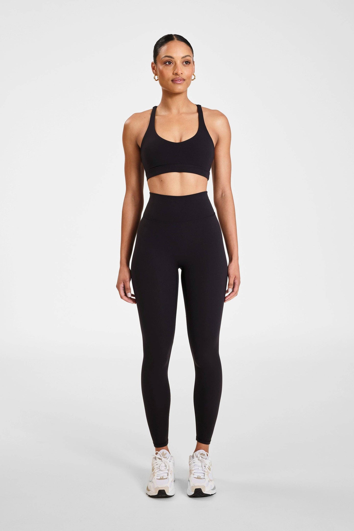 EcoSculpt Cross Back Sports Bra - Black