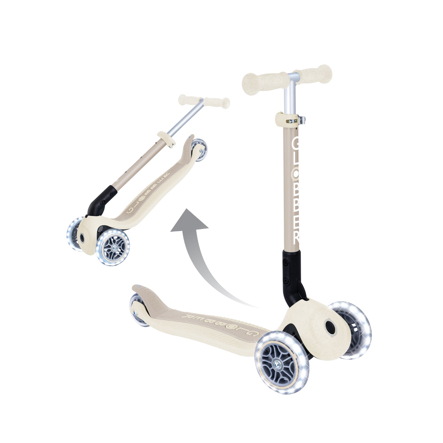 Globber Junior Foldable Lights Ecologic- Coconut (2+yrs)