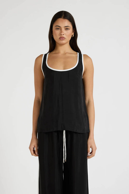 Cupro Contrast Tank