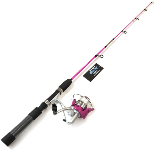 OceanStream Blue Bay Rod Reel Combo - 4ft Pink
