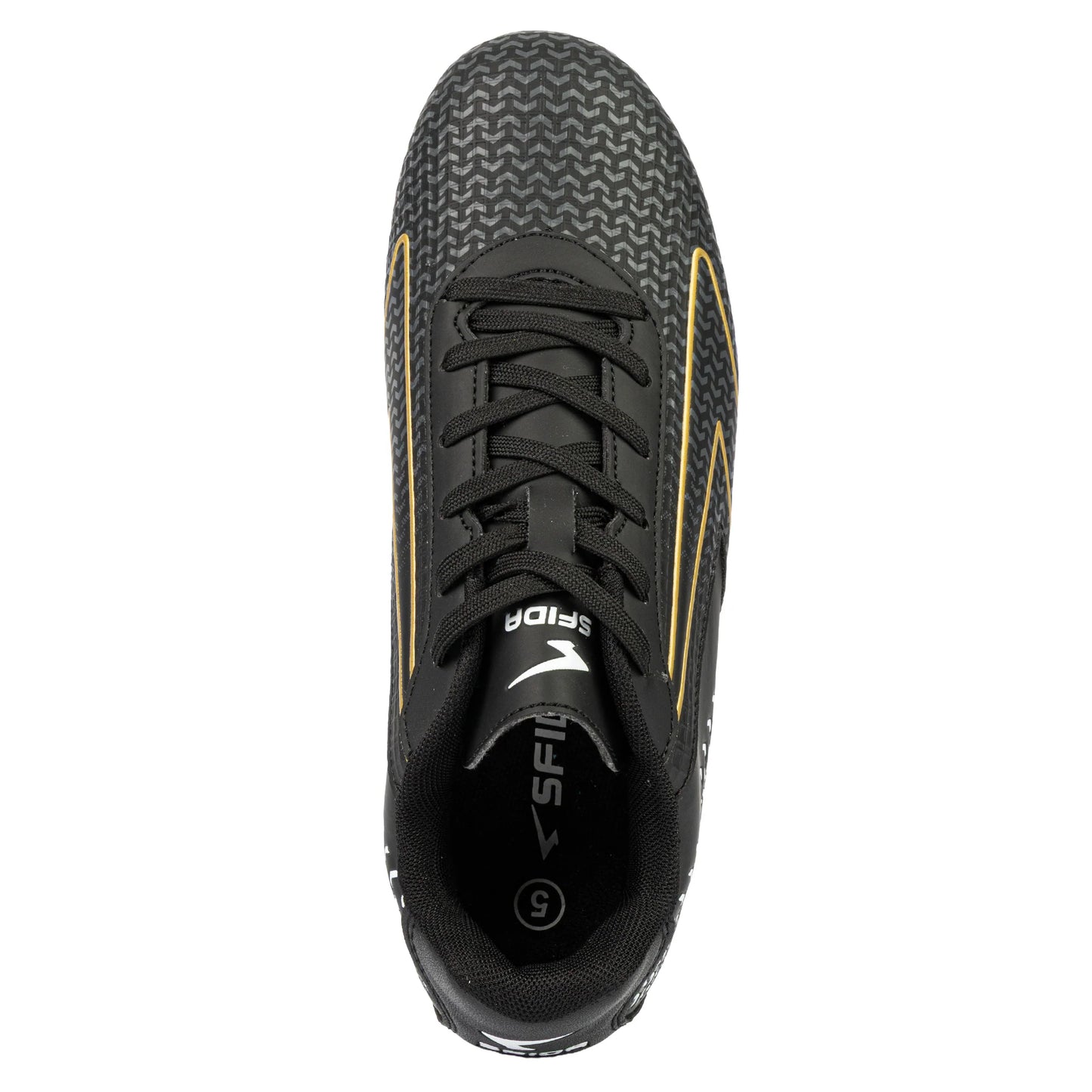 Sfida Catalyst Senior Football Boots - Black/Gold Wide Fit