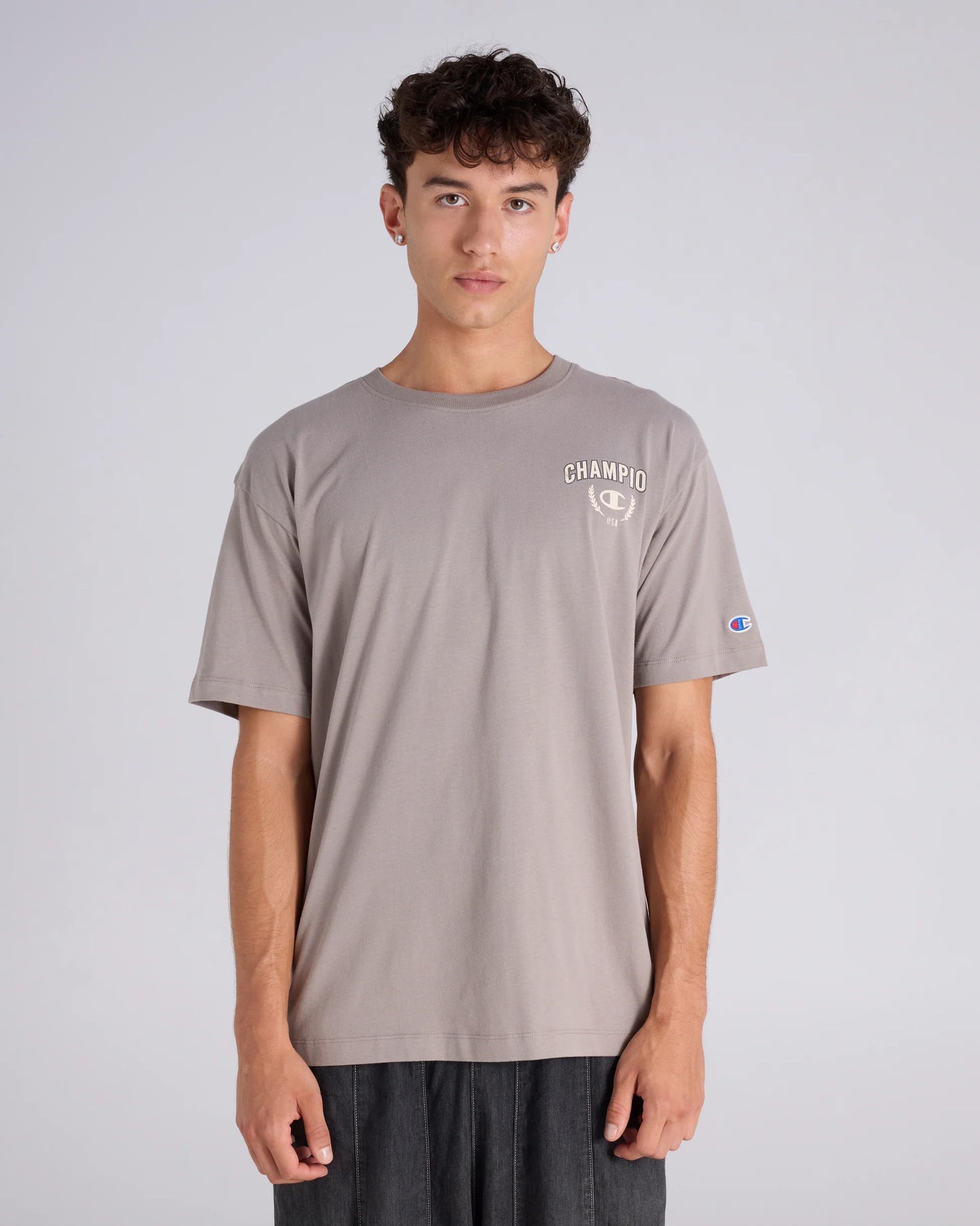 Champion Legacy Graphic Tee - Sandalwood Grey