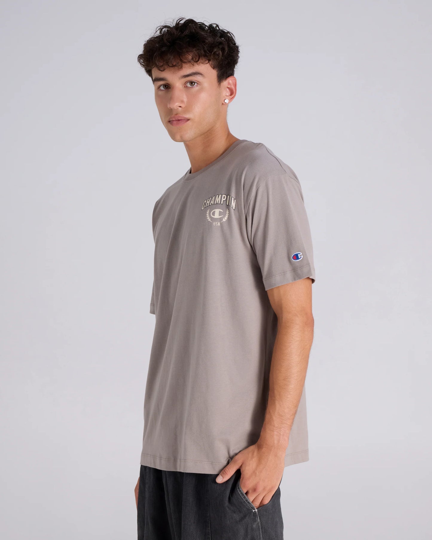 Champion Legacy Graphic Tee - Sandalwood Grey