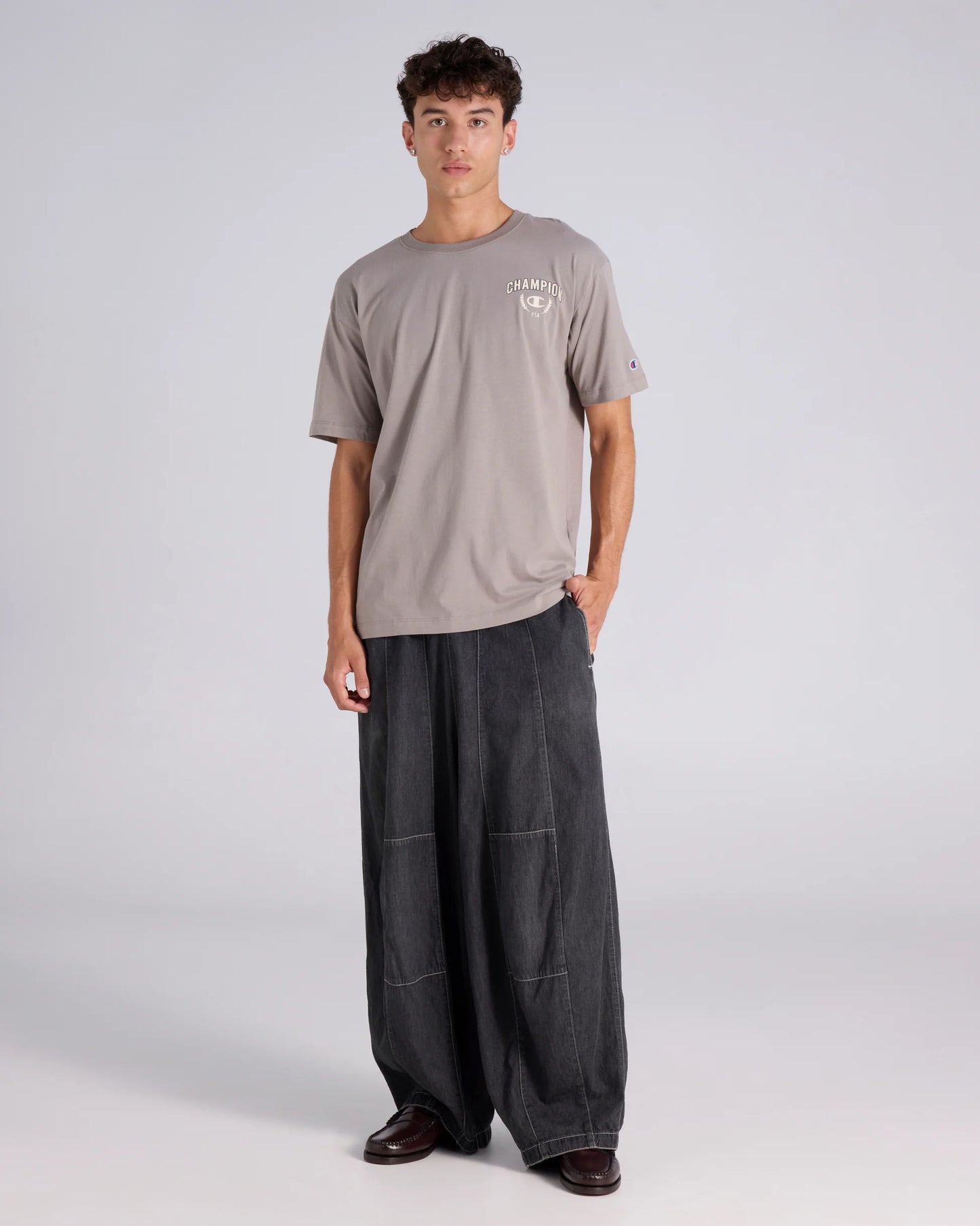 Champion Legacy Graphic Tee - Sandalwood Grey