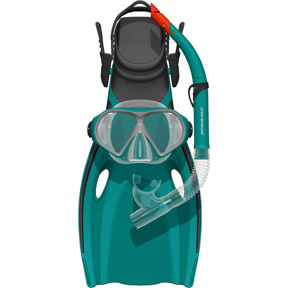 Mirage Mission Silitex Adult Mask,Snorkel and Fin Set