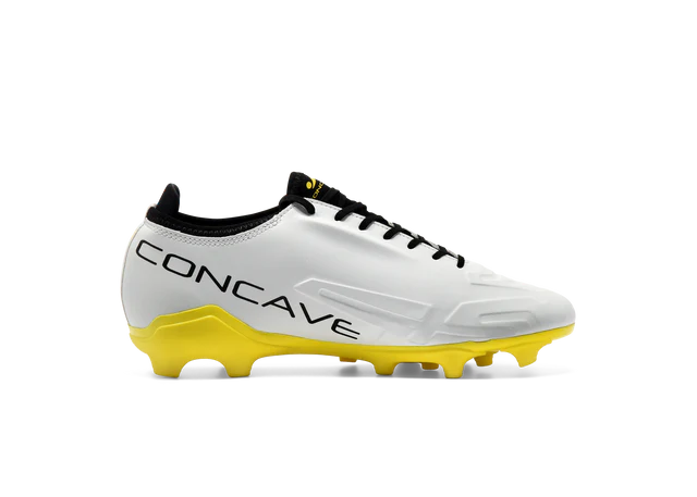 Concave Halo Kids v2 Football Boot - White/Yellow/Black