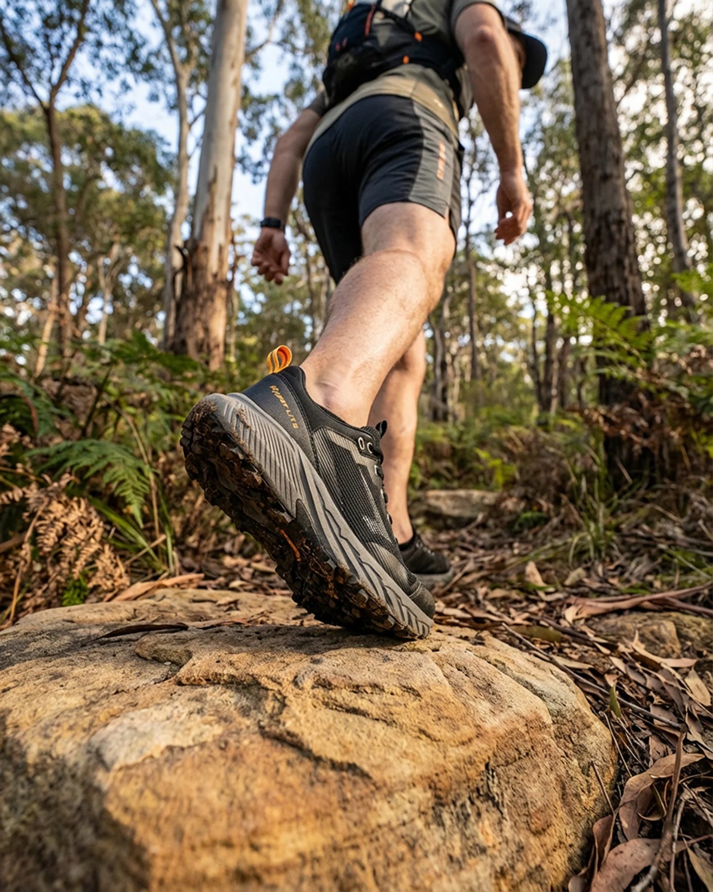 Sfida Lark Mens Trail Runner - Black/Grey/Orange