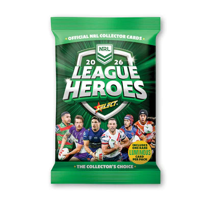 2026 NRL League Heroes Cards (1 Pack)