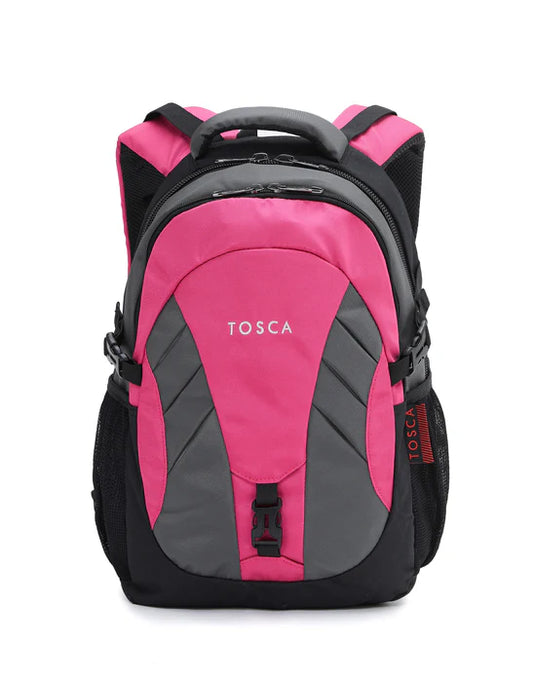 Tosca Casual Backpack 20L - Grey/Pink