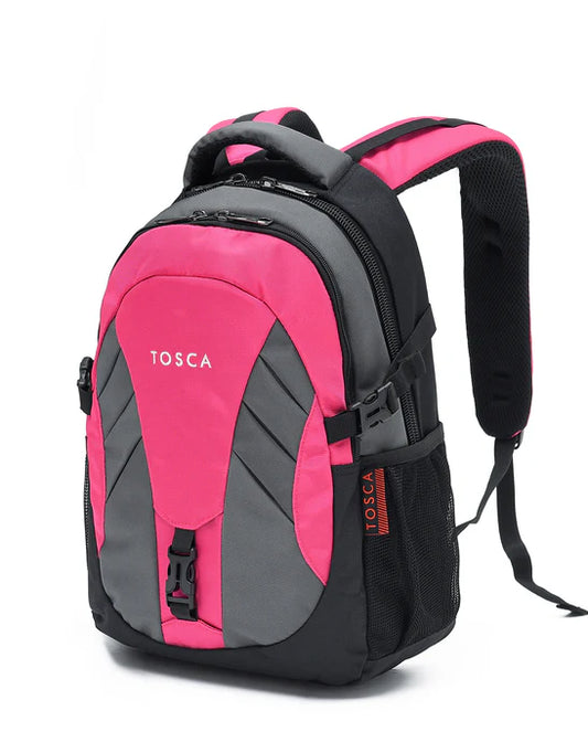 Tosca Casual Backpack 20L - Grey/Pink