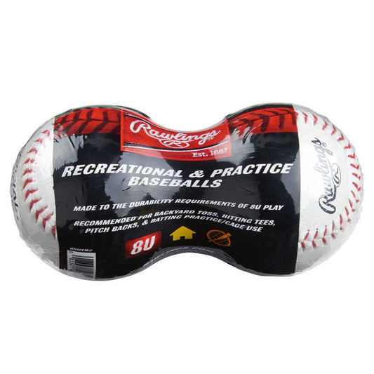 Rawlings Recreational & Practice Baseballs 8U - 2Pk