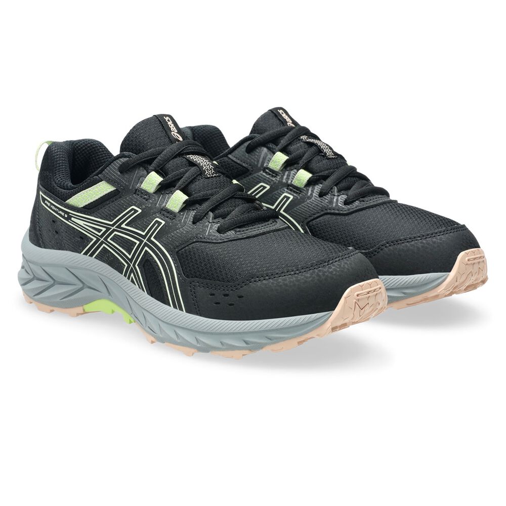 Asics Pre Venture 9 GS Kids Running - Black/Whisper Green