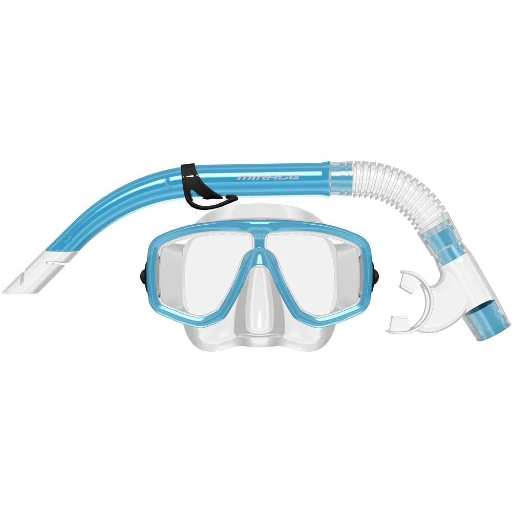 Mirage Cruise Adult Mask and Snorkel Set - Blue
