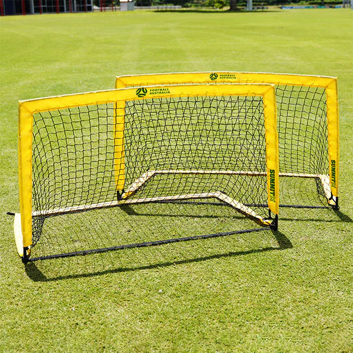 SUMMIT Football Australia 4FT Rectangular Soccer Goals - 2 Pack