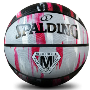 Spalding Marble Series Outdoor Basketball Sz7 - Red/Black