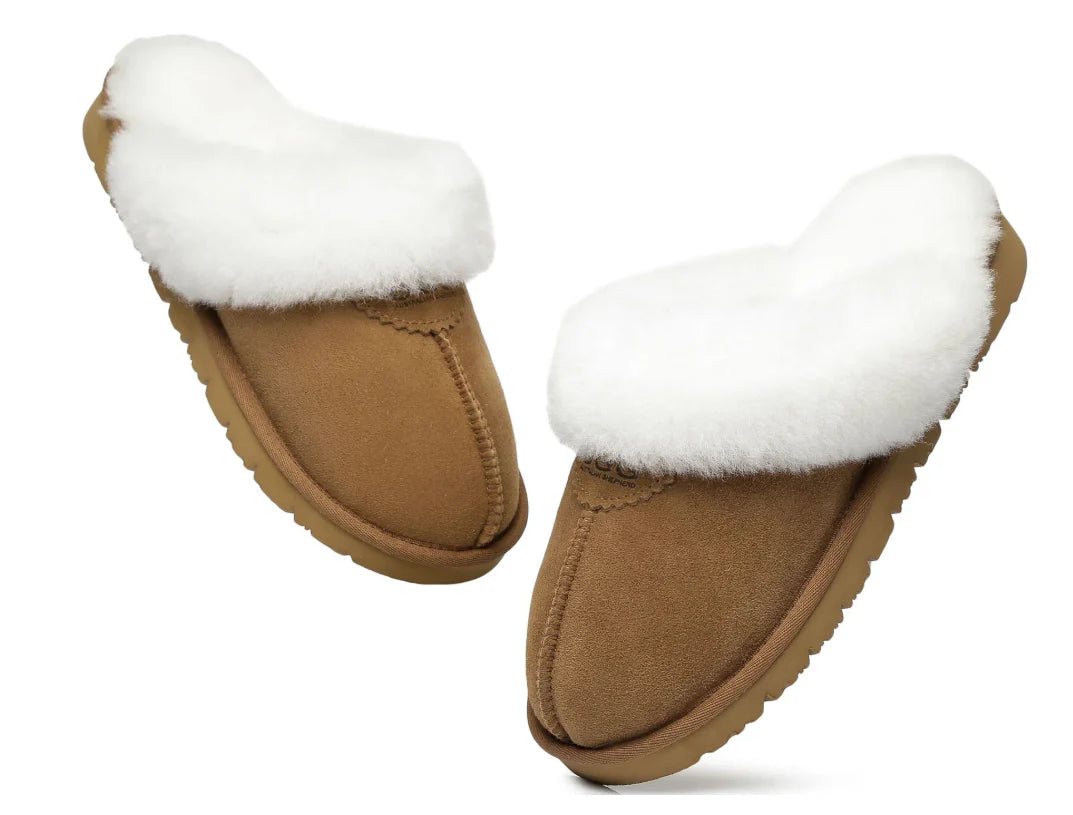 UGG OZ Shepherd Sheepskin Slippers - Chestnut