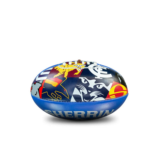 Sherrin AFL Gather Round 2026 - Mini Ball - Soft Touch - Blue/Multi